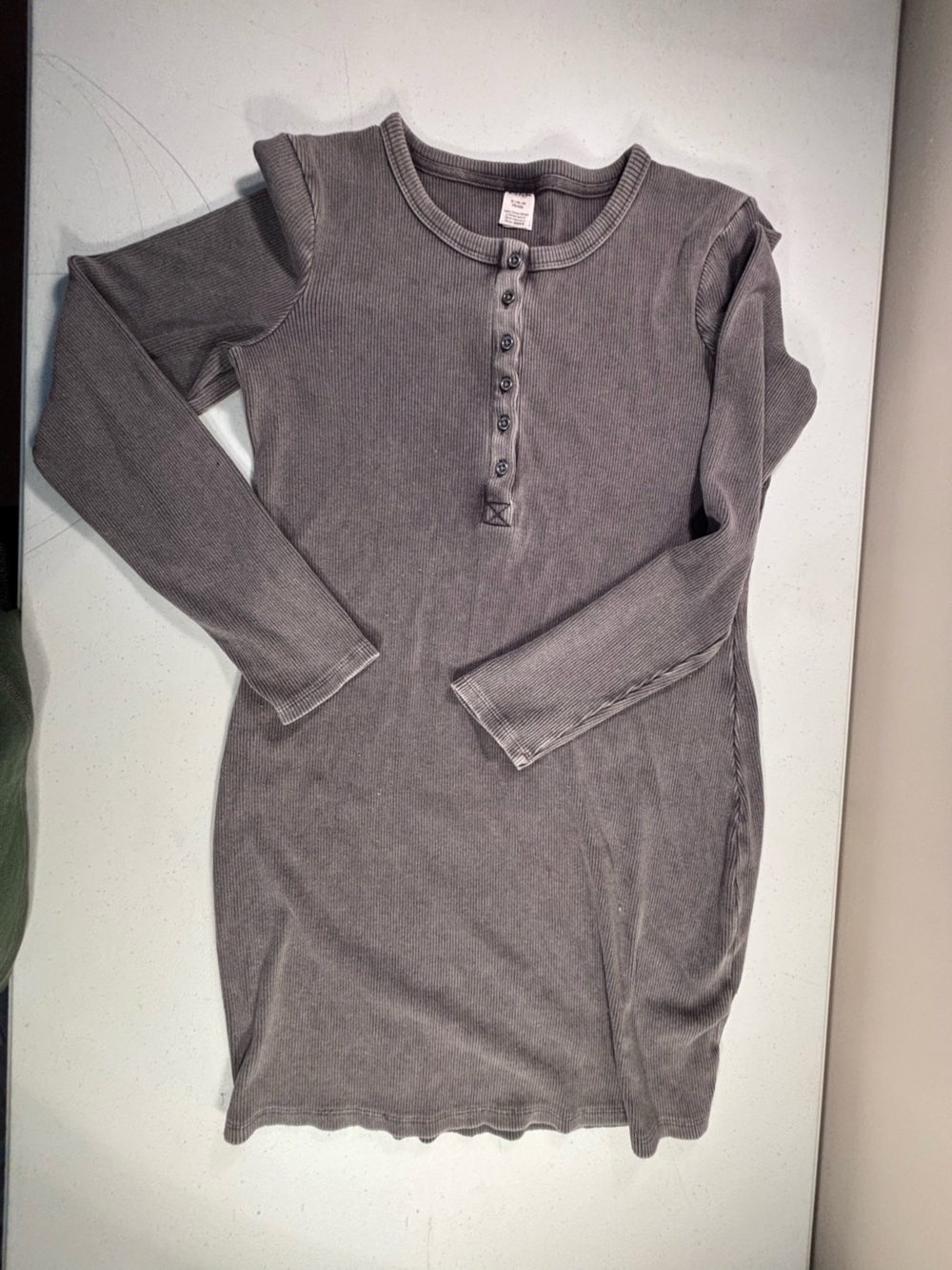 PINK Victoria's Secret Ribbed Henley dress in Gray